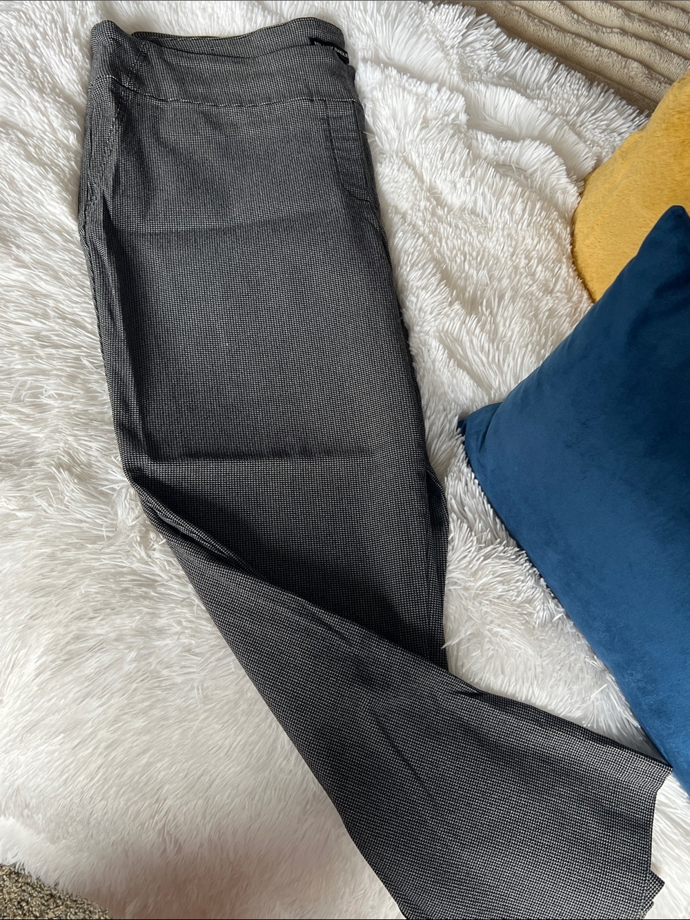 Hilary Radley Charcoal Micro-Check Trousers